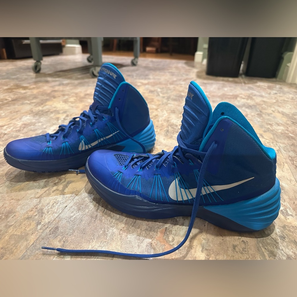 Nike Hyperdunk Men's Royal Blue High-Top Basketball Shoes - Picture 3 of 7